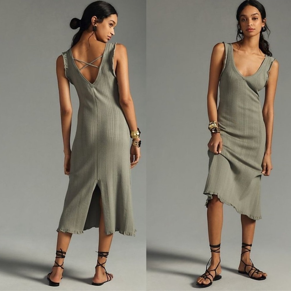 Daily Practice by Anthropologie Ribbed Sweater Midi Dress
